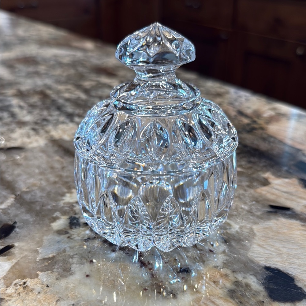 Vintage Gorham Althea Cut Lead Crystal Covered Sugar Bowl & Lid
